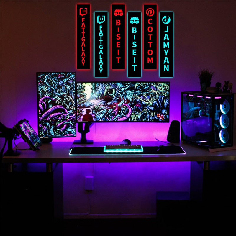 Personalized Gamer Tag Night Light