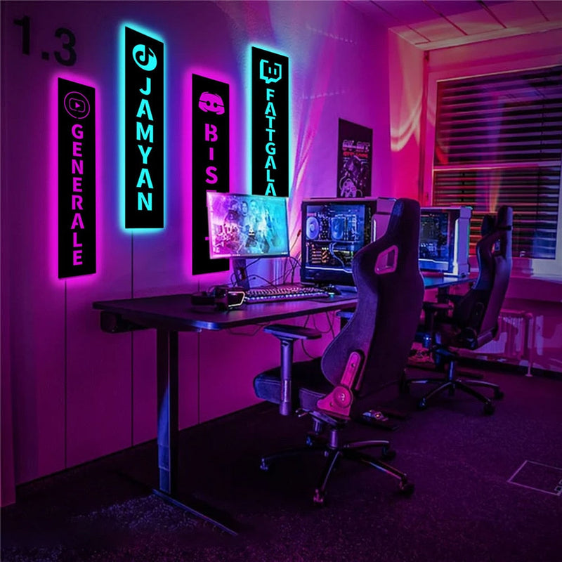 Personalized Gamer Tag Night Light