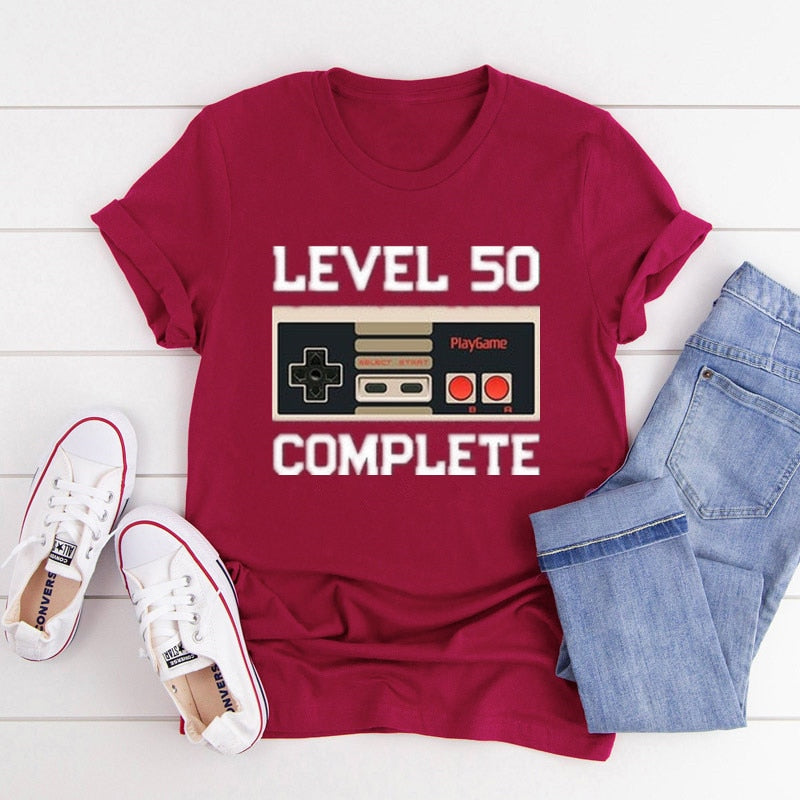 50th Level Complete Achievement Unlocked T-Shirt