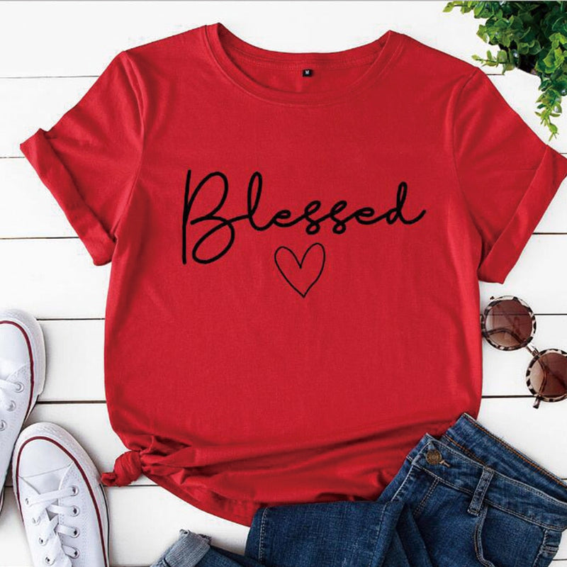 Blessed Heart Printing T Shirts