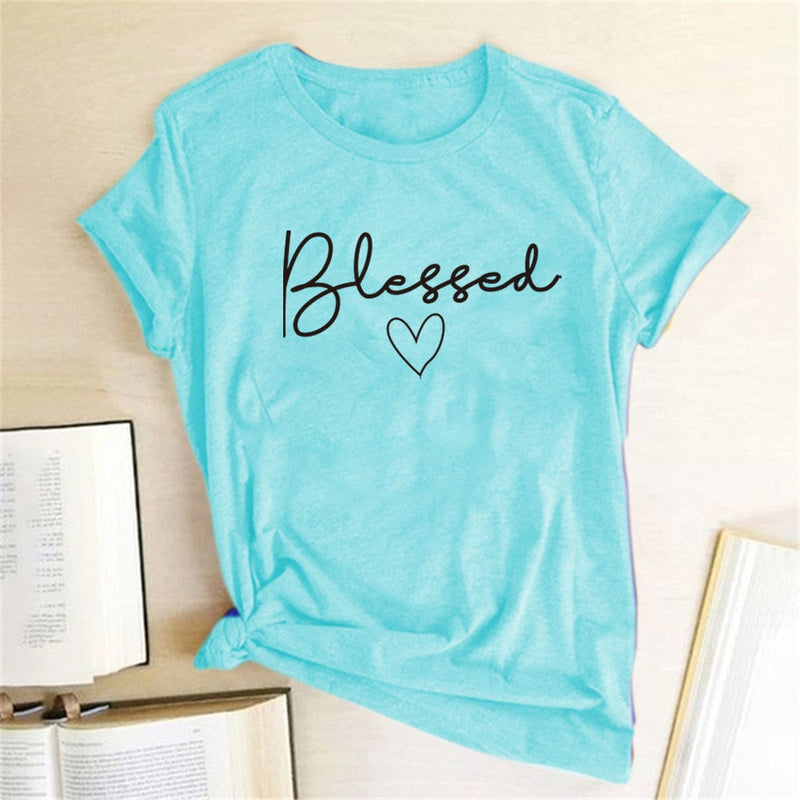 Blessed Heart Printing T Shirts