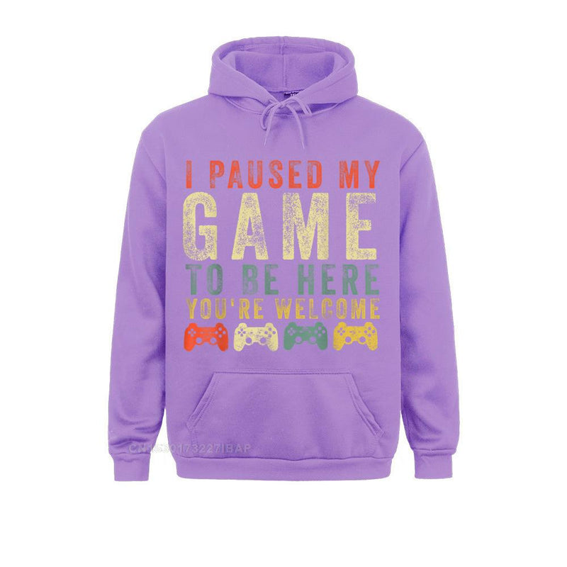 I Paused My Game To Be Here Retro Gamer Hoodie