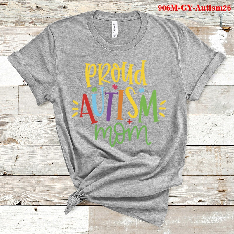 Proud Autism Mom Aesthetic Woman T Shirt