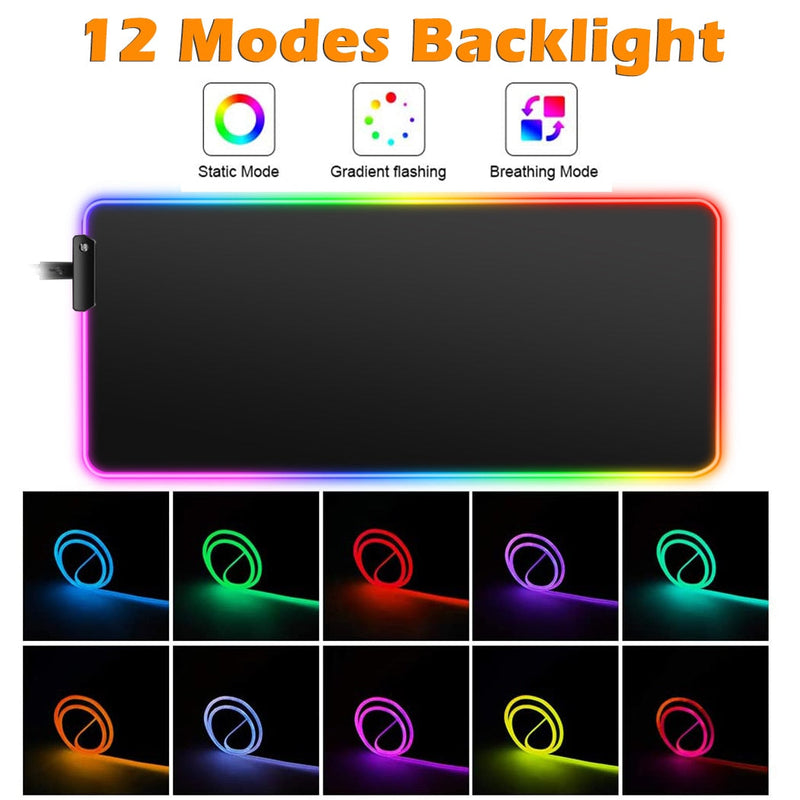 RGB LED Light Gaming Mouse Pad