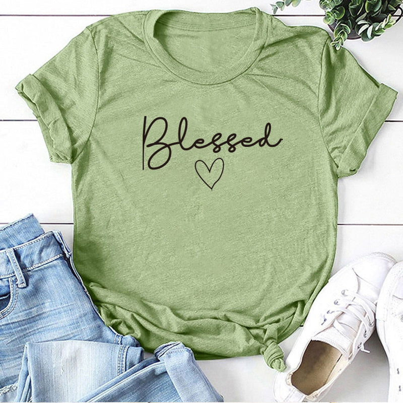 Blessed Heart Printing T Shirts