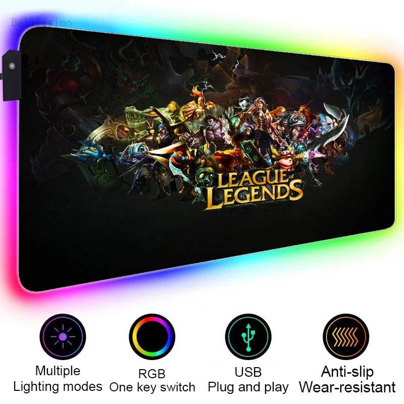 League of legend RGB Gaming Mouse Pads