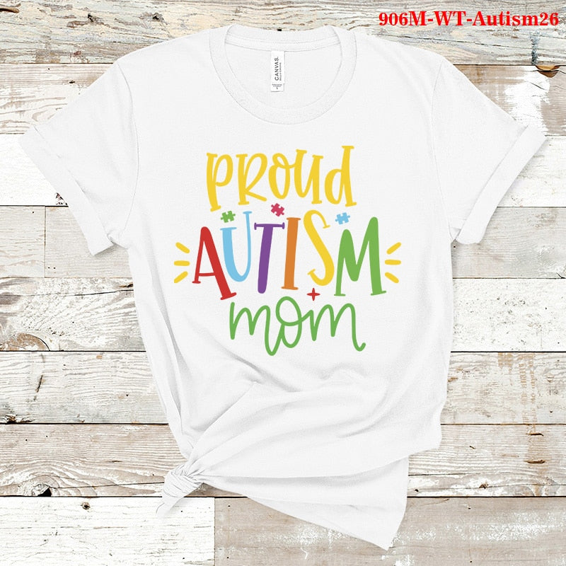 Proud Autism Mom Aesthetic Woman T Shirt