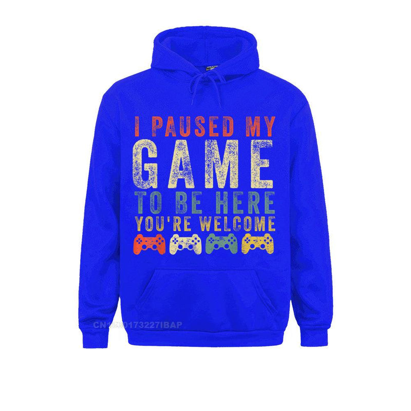 I Paused My Game To Be Here Retro Gamer Hoodie