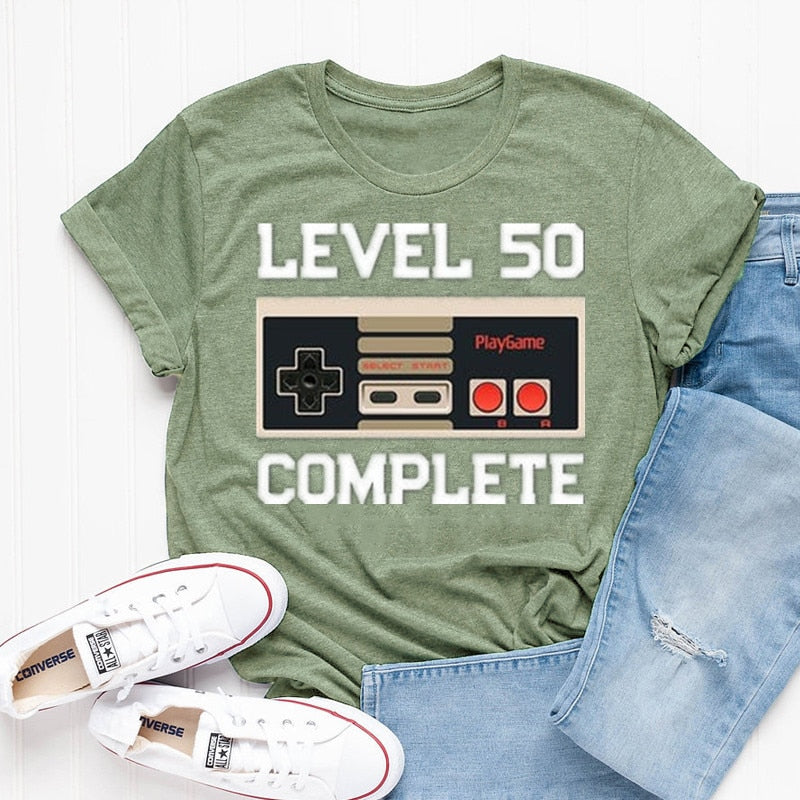 50th Level Complete Achievement Unlocked T-Shirt