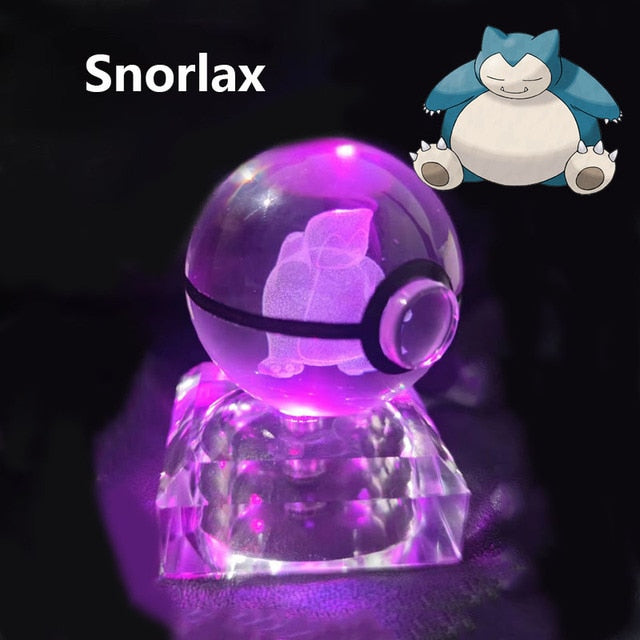 Pokemon 3D Crystal Ball With Led Light