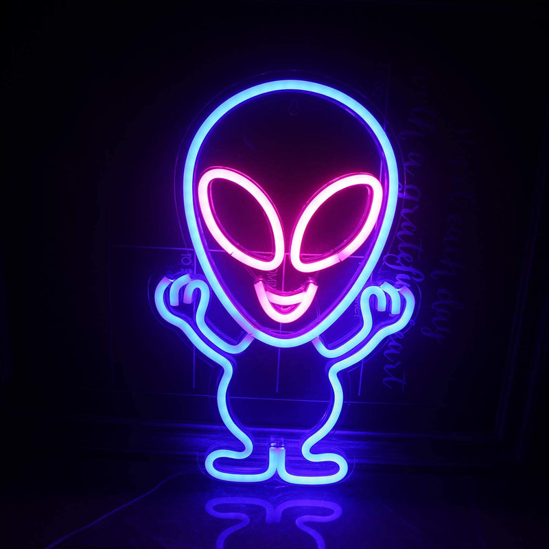 Neon Sign Game pad, Alien, Spaceship Neon Light for Game Room Decor