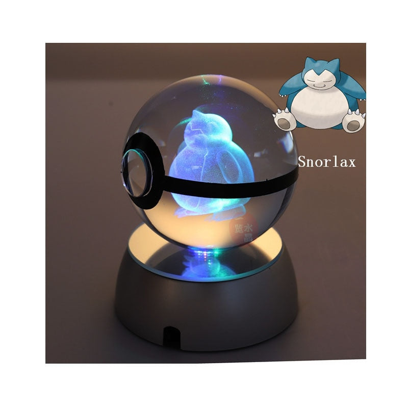 Pokemon 3D Crystal Ball With Led Light