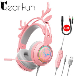 RGB Girl Gaming Cute Headset with Microphone