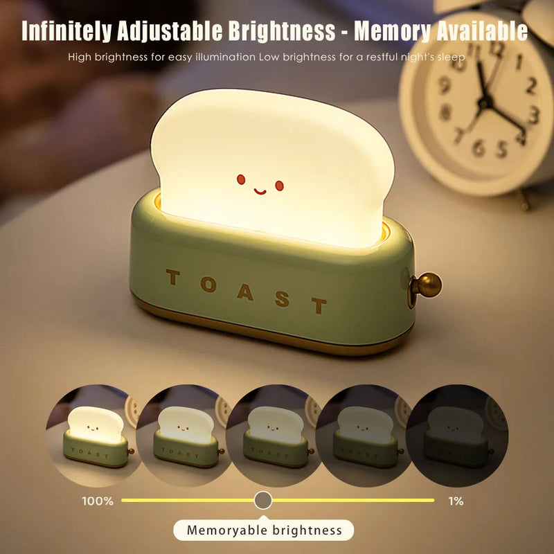 Toast Cartoon LED Cute Night Light