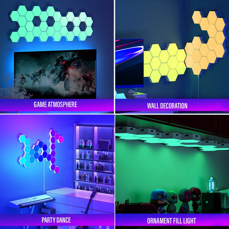 RGB Bluetooth LED Hexagon Light Indoor Wall Light