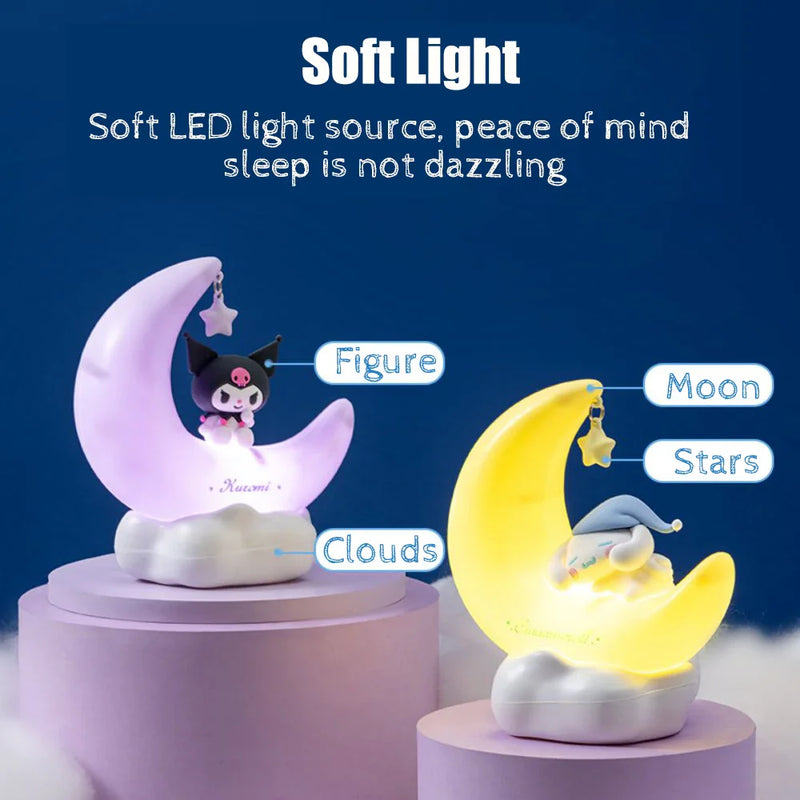 Kawaii Moon Shaped Night Light