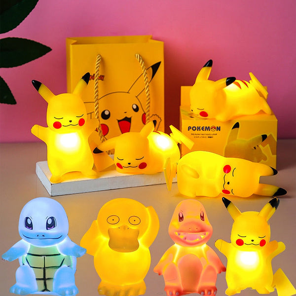 4Pcs/Set Pokemon Kawaii Pikachu Night Light