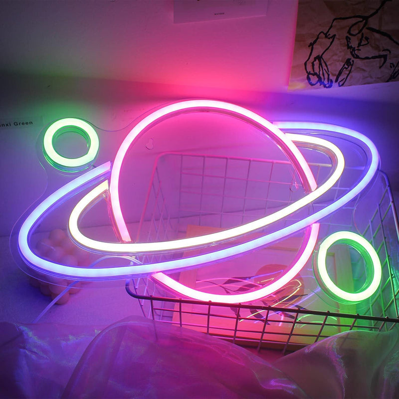 Neon Sign Game pad, Alien, Spaceship Neon Light for Game Room Decor