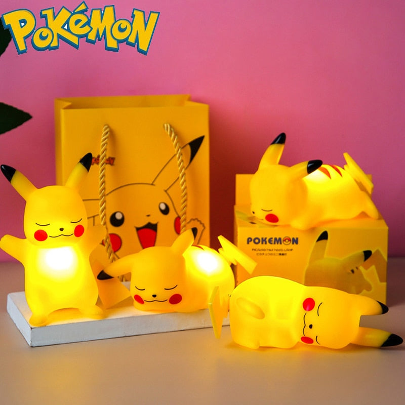 4Pcs/Set Pokemon Kawaii Pikachu Night Light