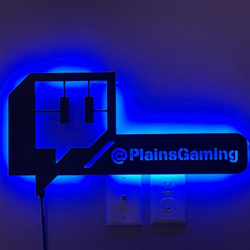 Personalize Username Wall Lamp Custom Gamer Tag