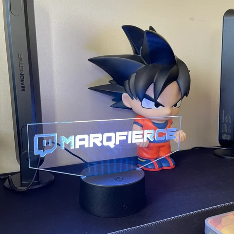 Personalized Gamer Tag 3D LED Night Light