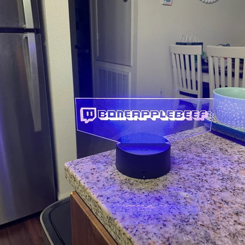 Personalized Gamer Tag 3D LED Night Light